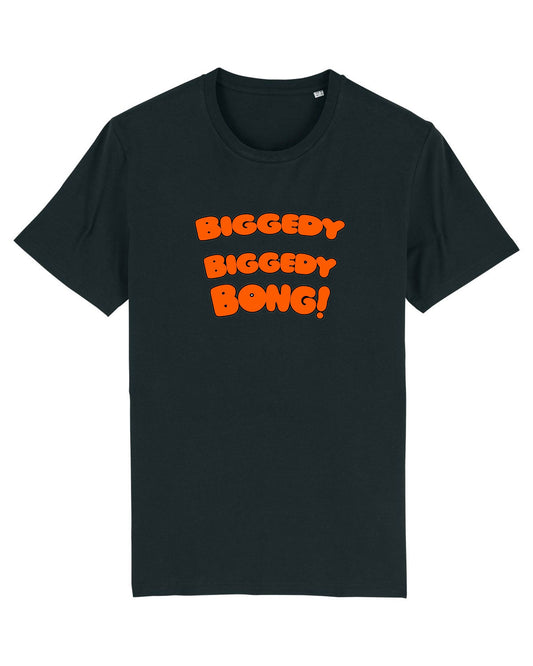 BIGGEDY T SHIRT BLACK ORANGE