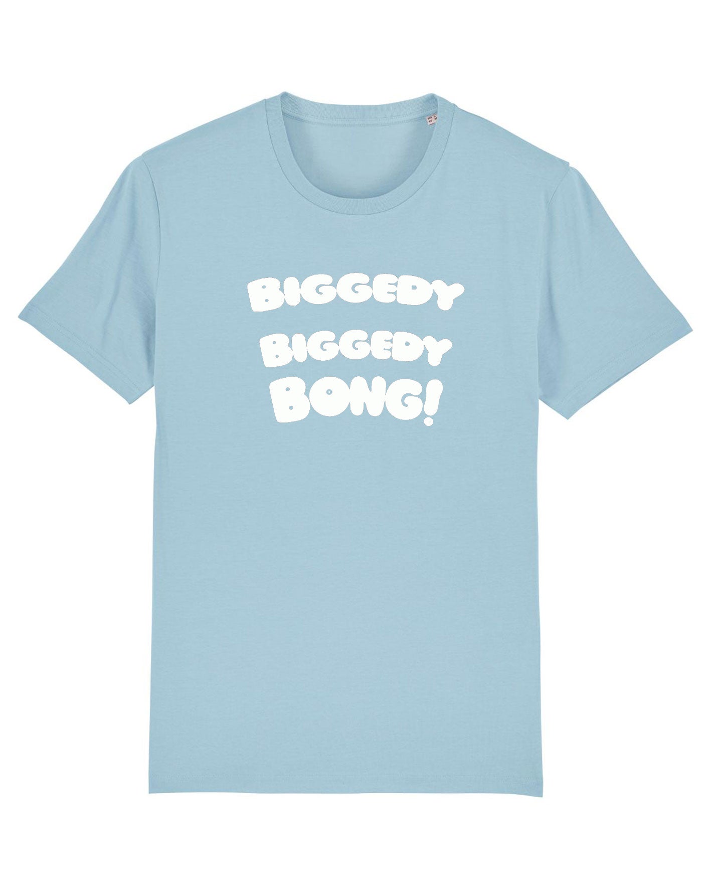 BIGGEDY T SHIRT SKY BLUE WHITE